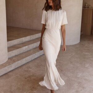 DISSH Oyster Campbell Dress in Cream - Size 2